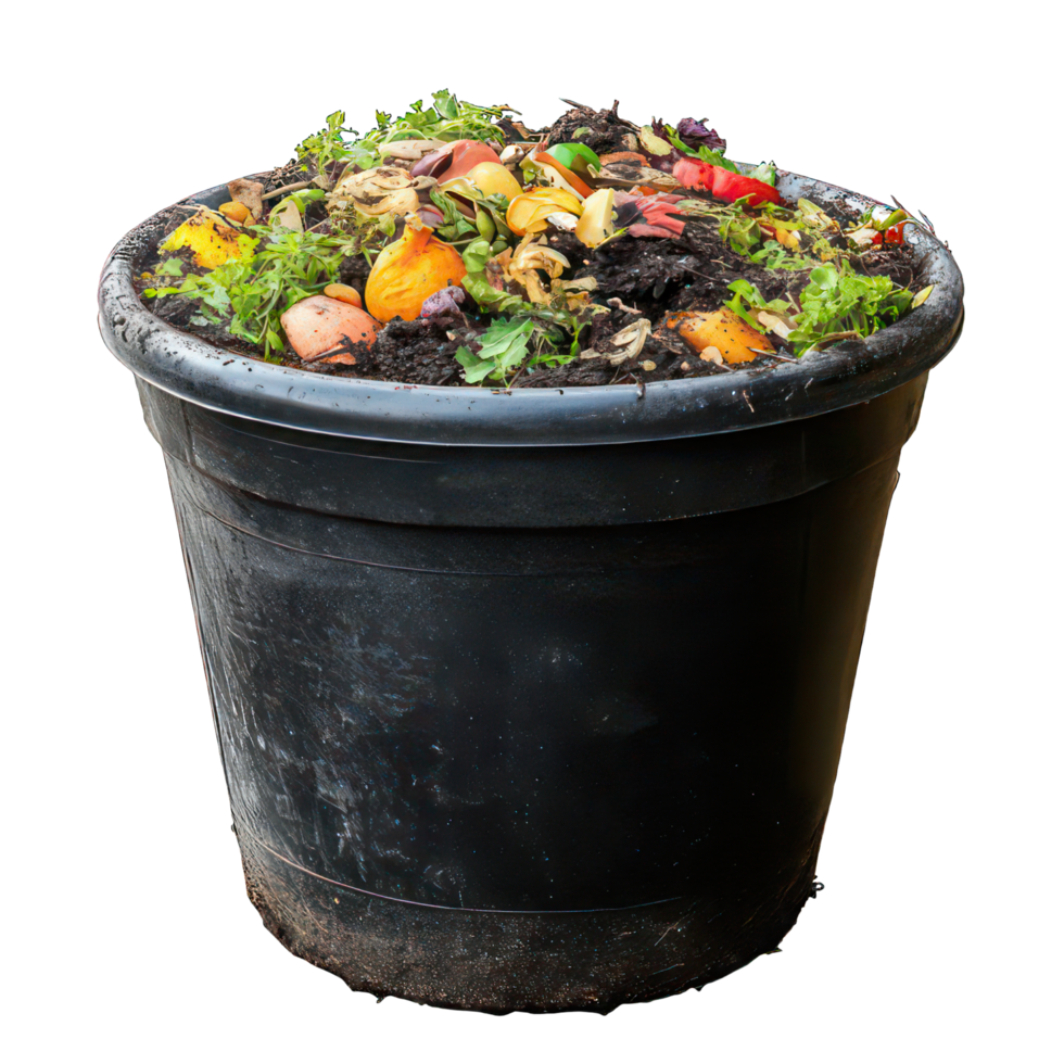 A black plastic container filled with a variety of food png
