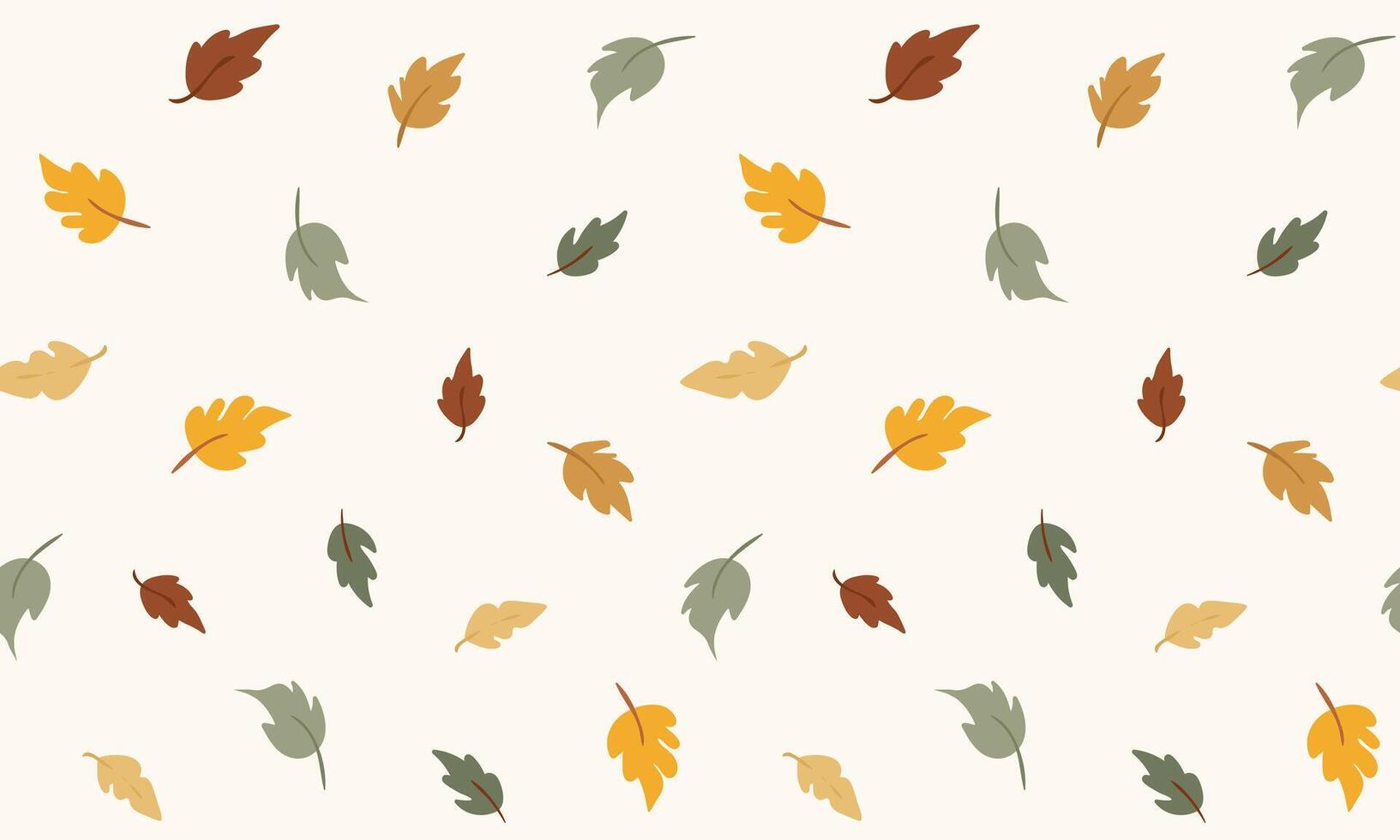simple modern seamless pattern of minimalist autumn leaves on beige background, clean fall foliage repeat design, contemporary seasonal texture, neutral and organic autumn backdrop vector
