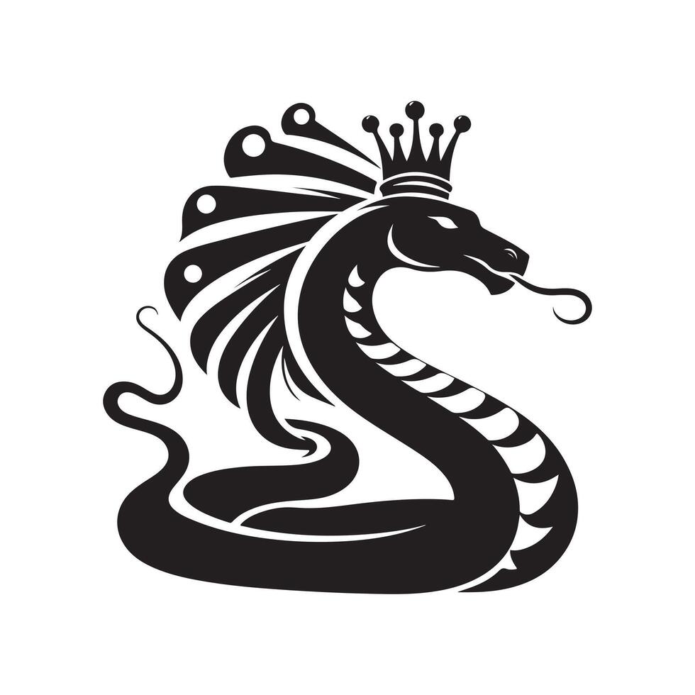 King Cobra Side View vector