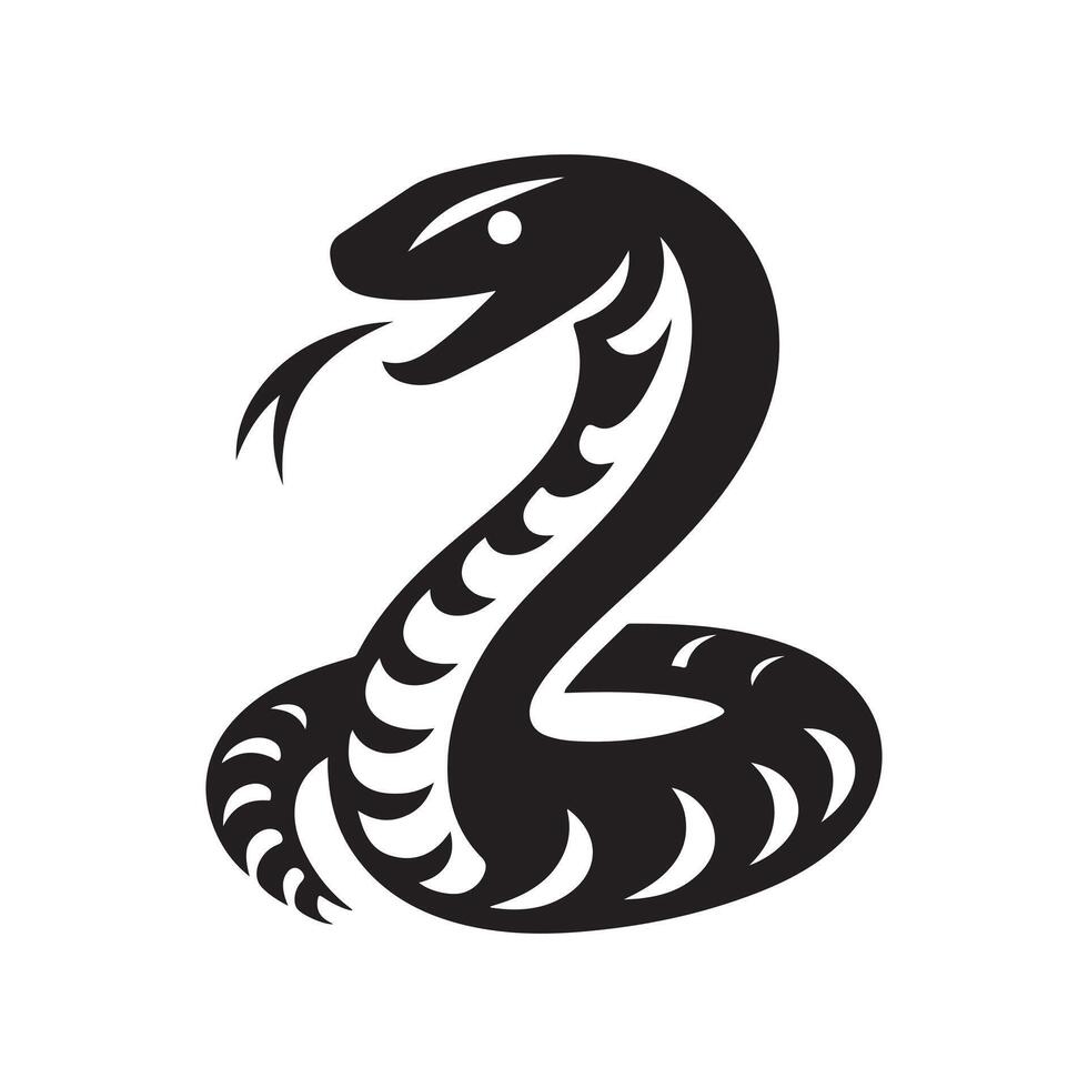 Black Mamba Animal Drawing vector
