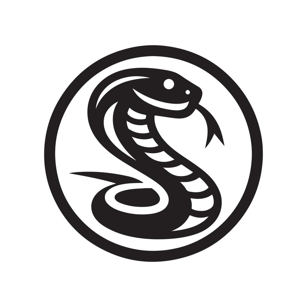 Wildlife Mamba Snake Drawing vector