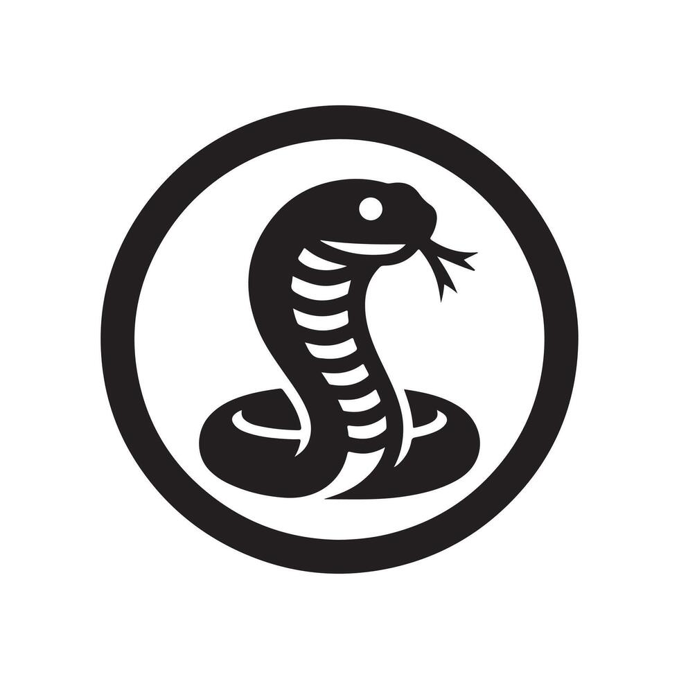 Black Mamba Serpent Outline vector