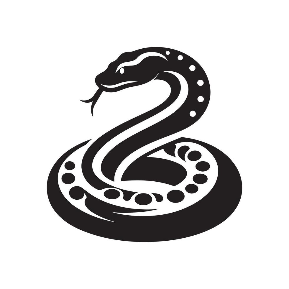 Constrictor Snake Silhouette Design vector