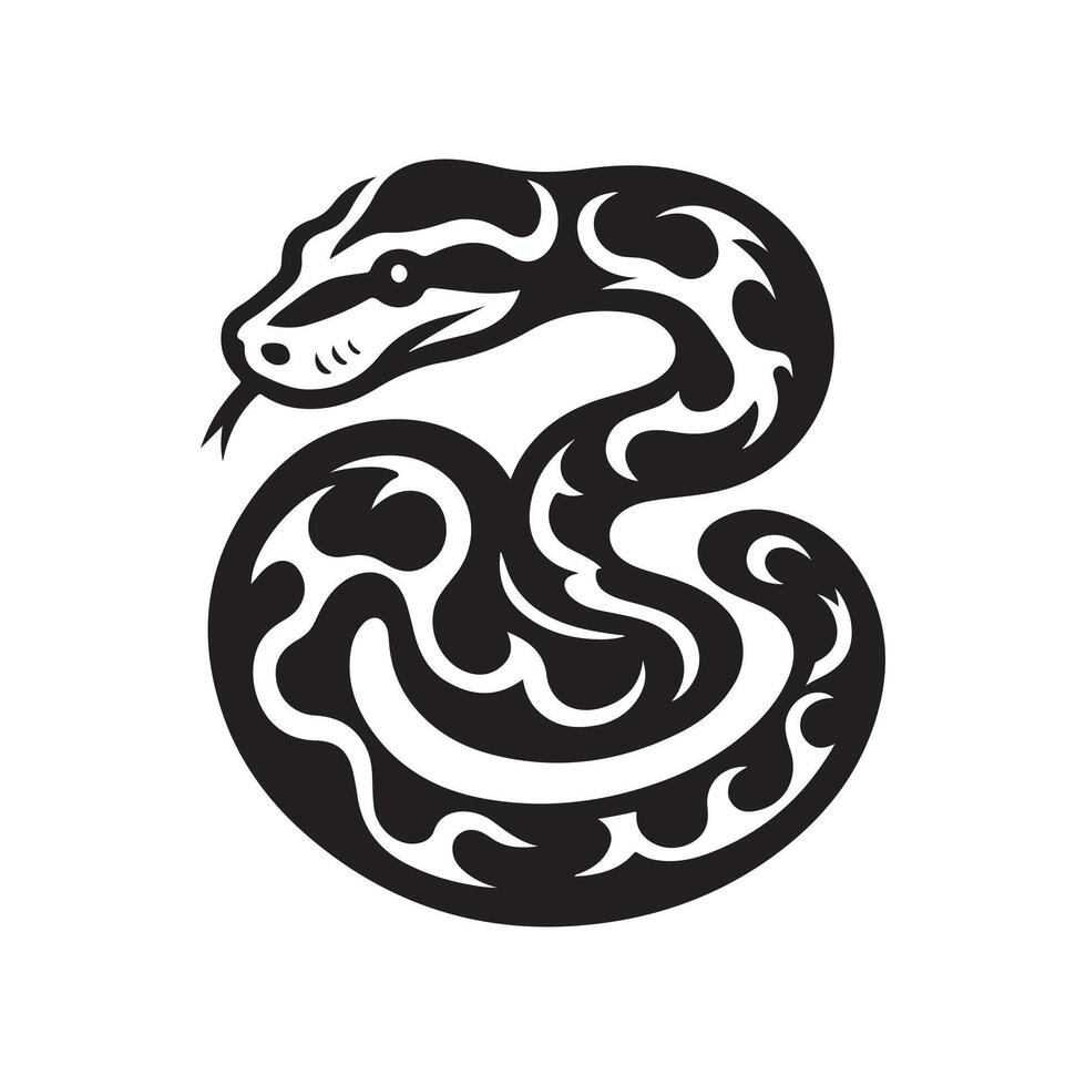 Boa Constrictor Snake Silhouette vector