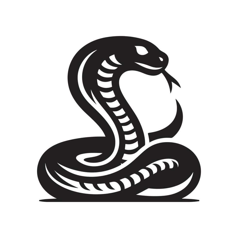 Black Mamba Predator Snake vector