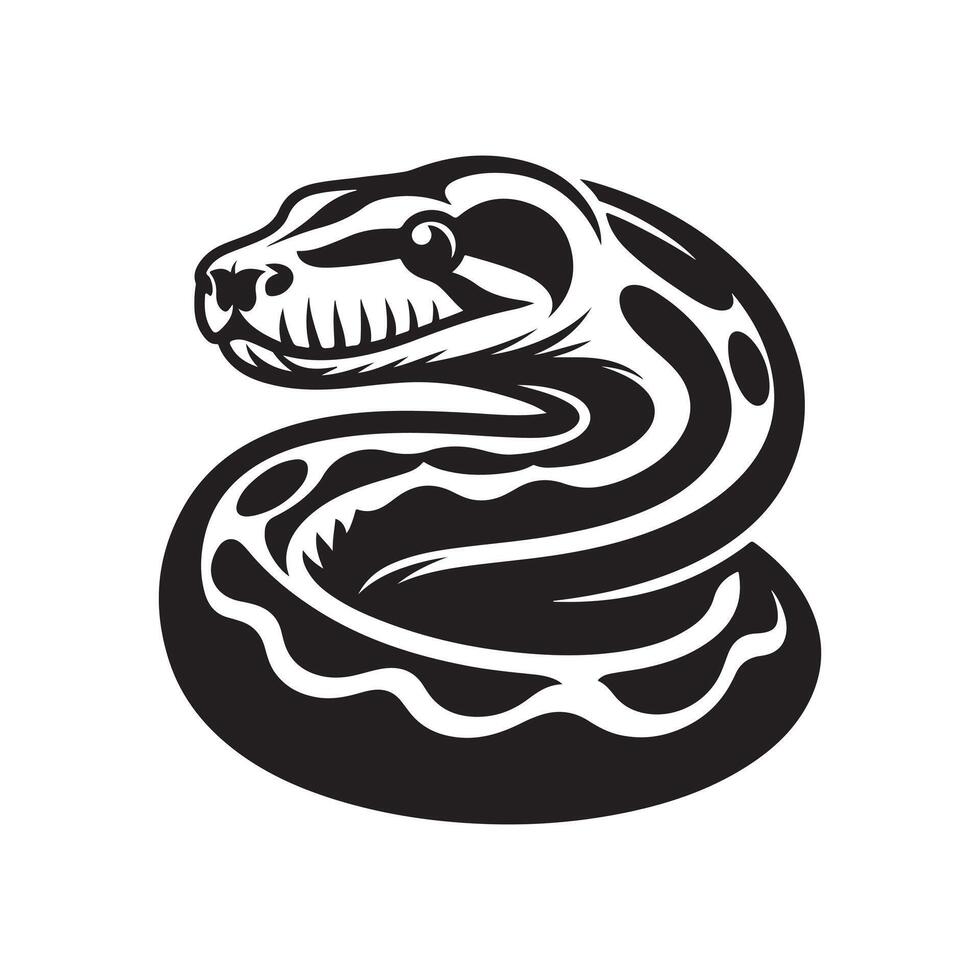 Boa Constrictor Black Artwork vector