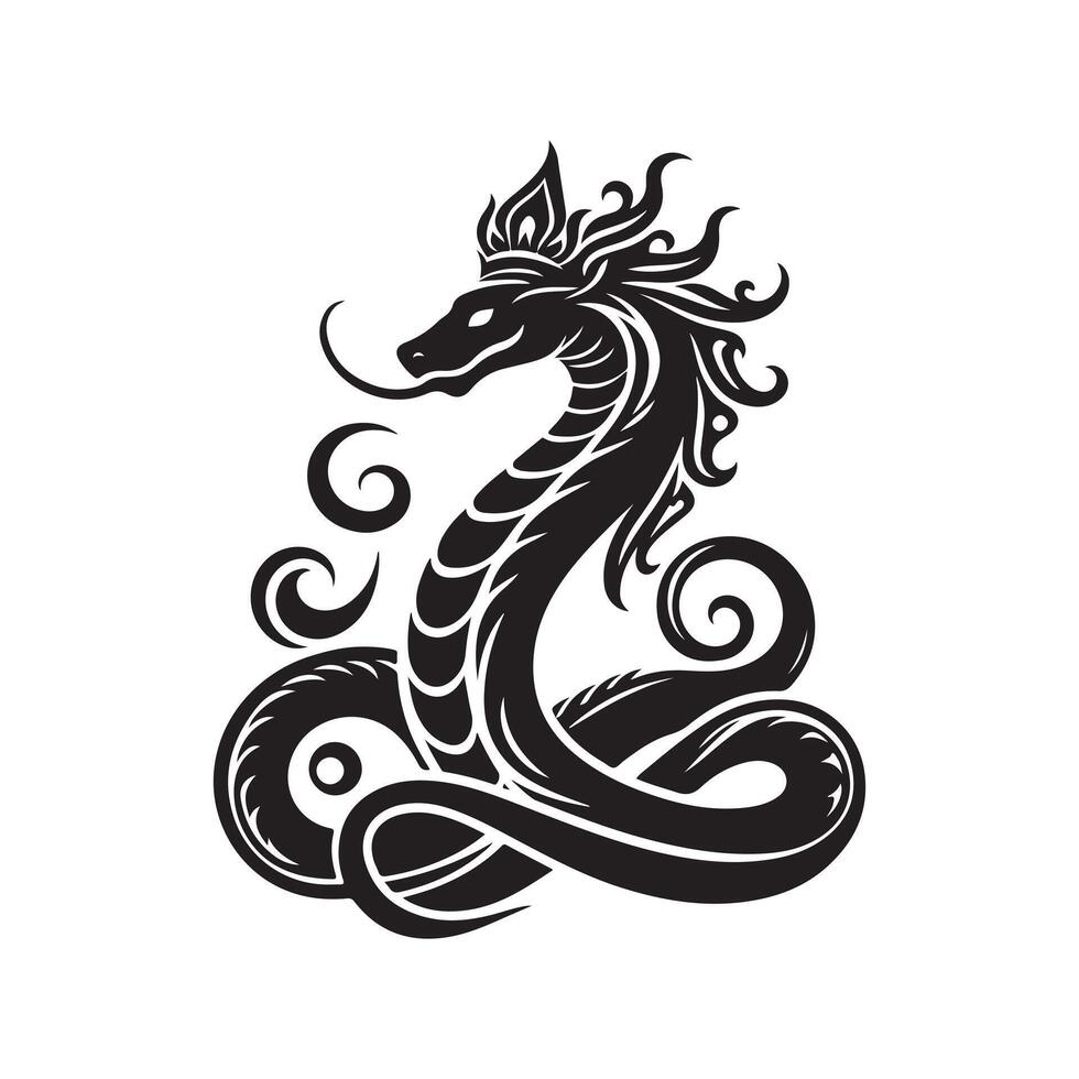 Realistic Cobra Silhouette vector
