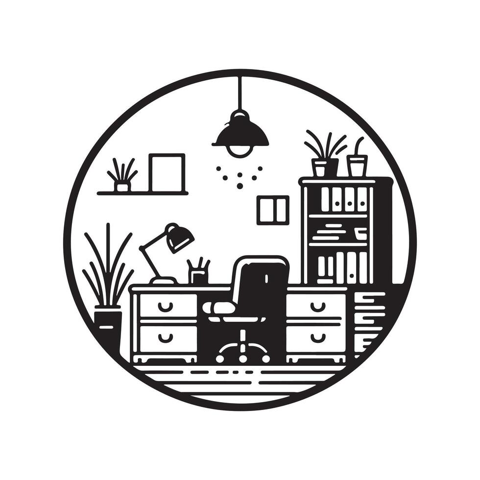 Corporate Office Illustration vector