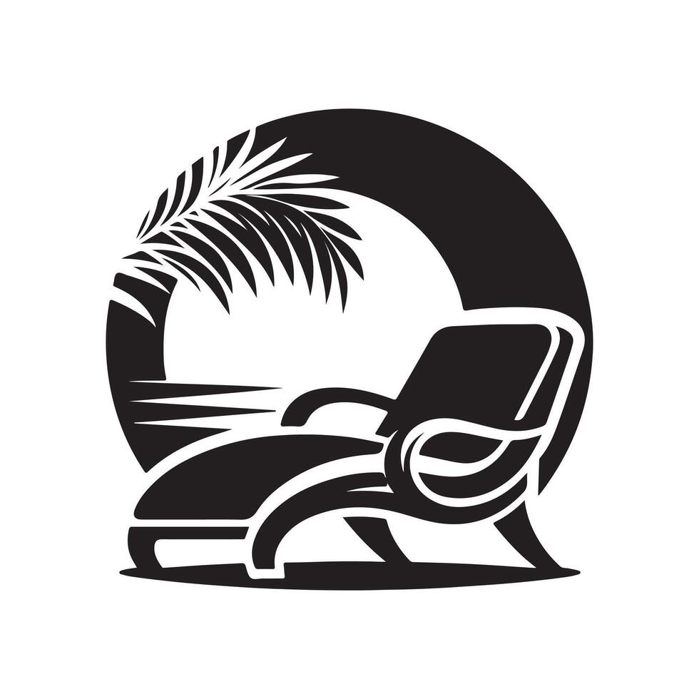 Lounge Chair Icon Design vector