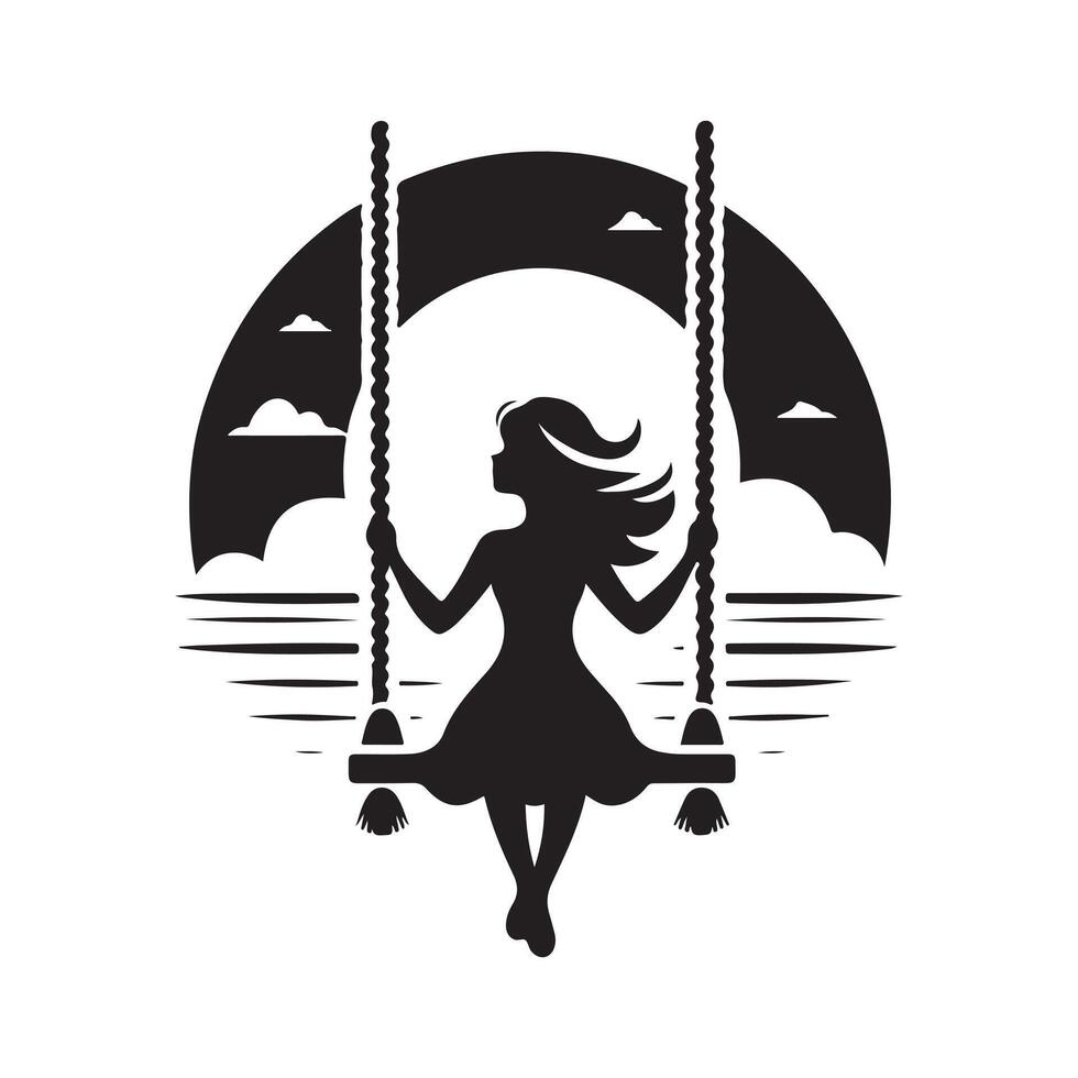 Swing Ride Art vector