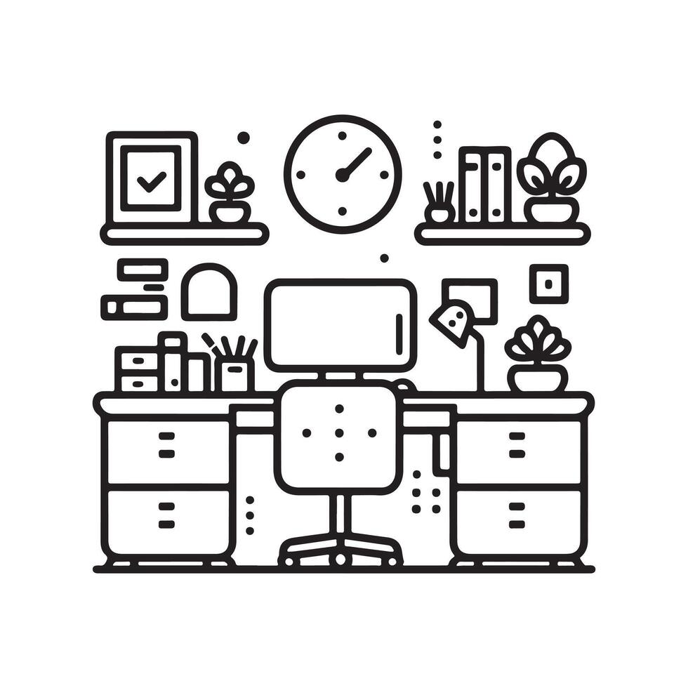 Business Office Art vector