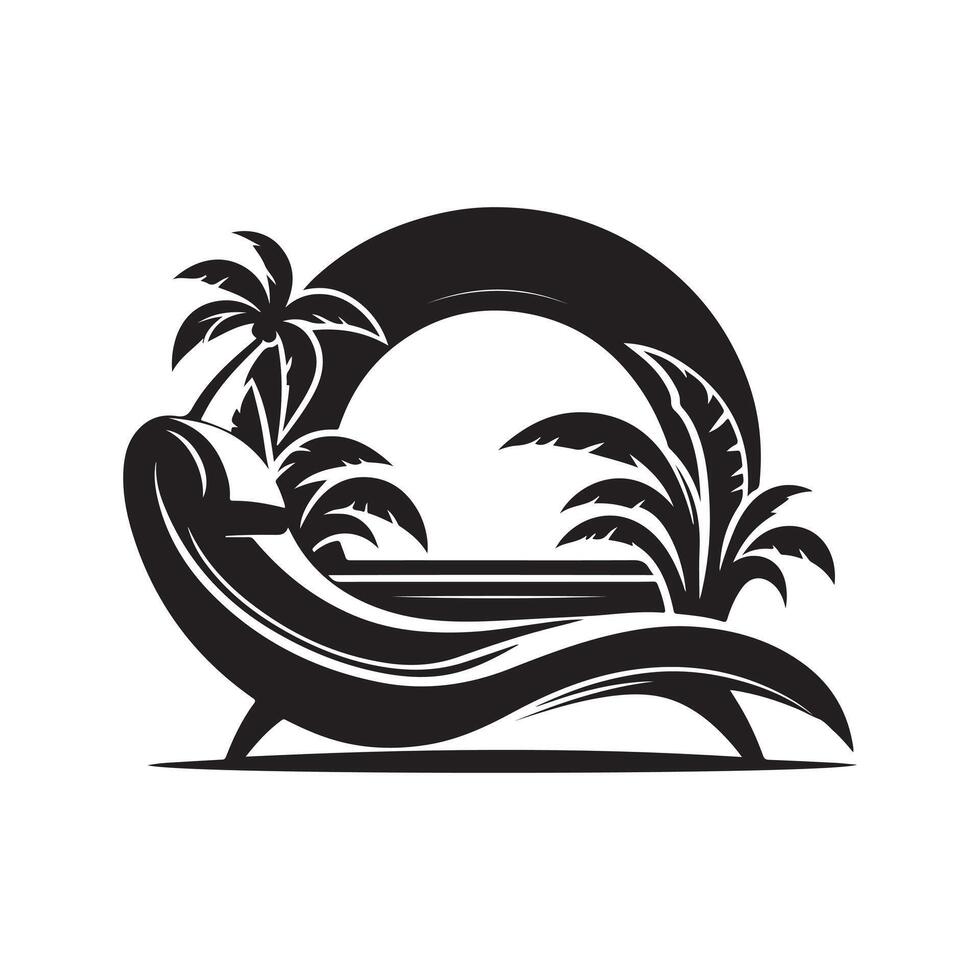 Lounge Chair Furniture Silhouette vector