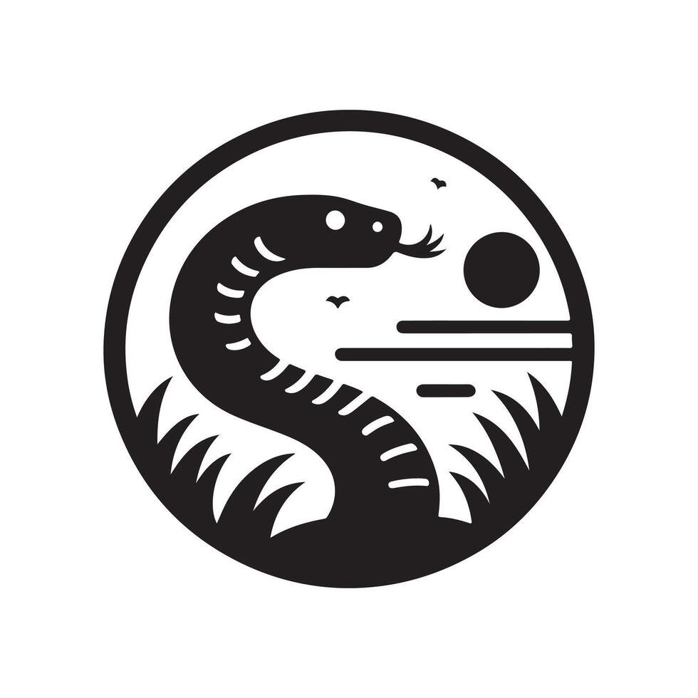 Black Mamba Reptile Art vector