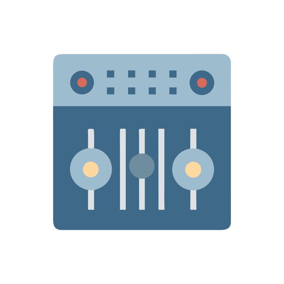 Audio mixer illustration for music production concepts vector