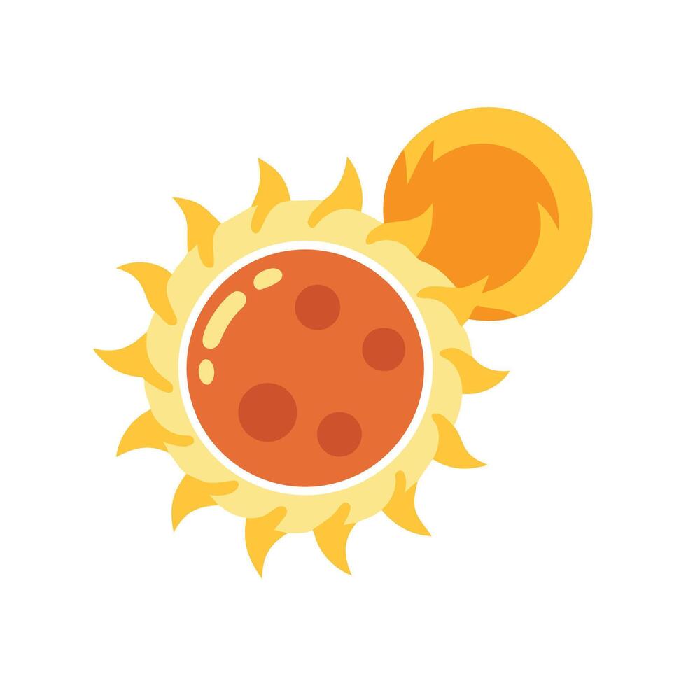 Two Cartoon Suns, Graphics, Isolated on Black vector
