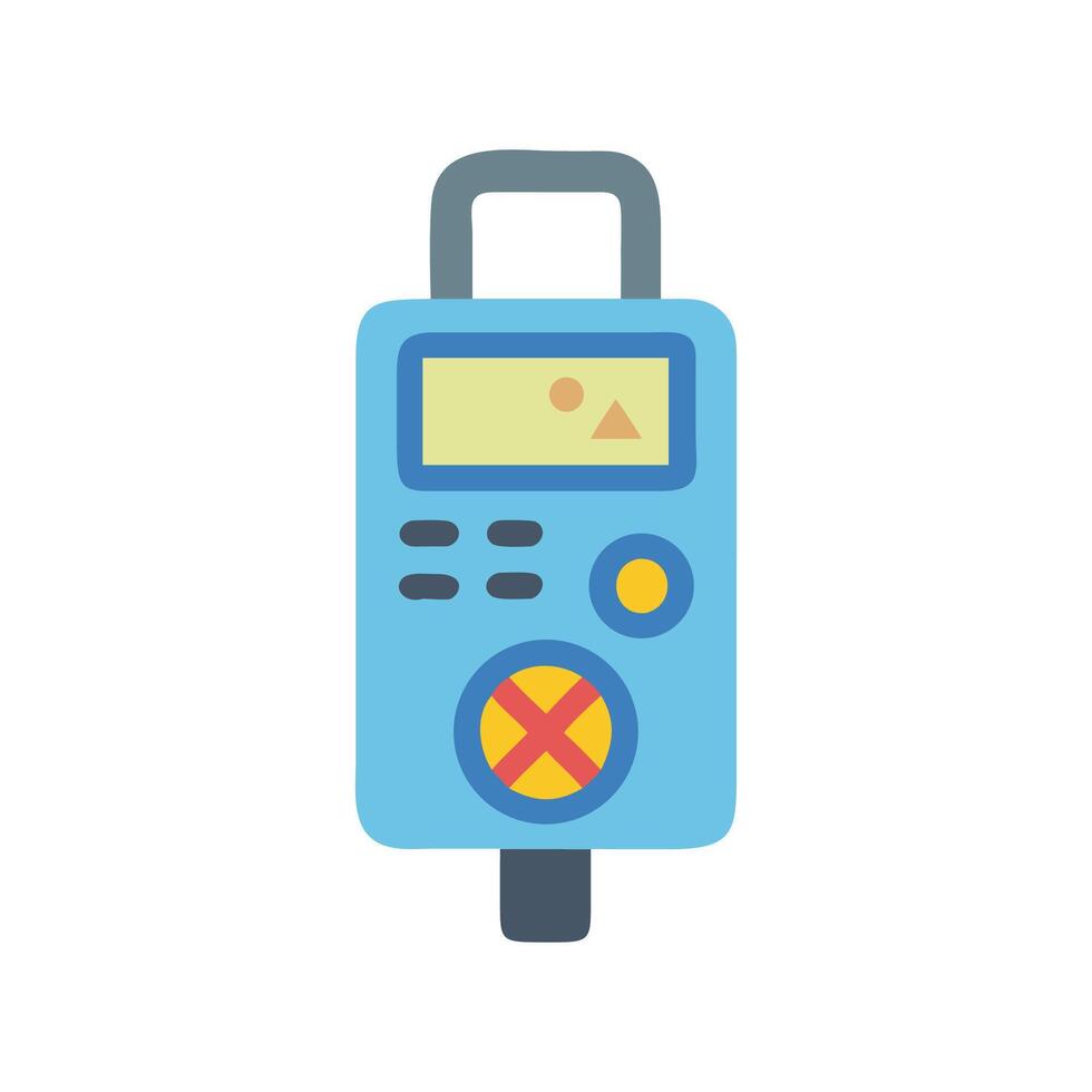 Cartoon light meter icon illustration on black background vector