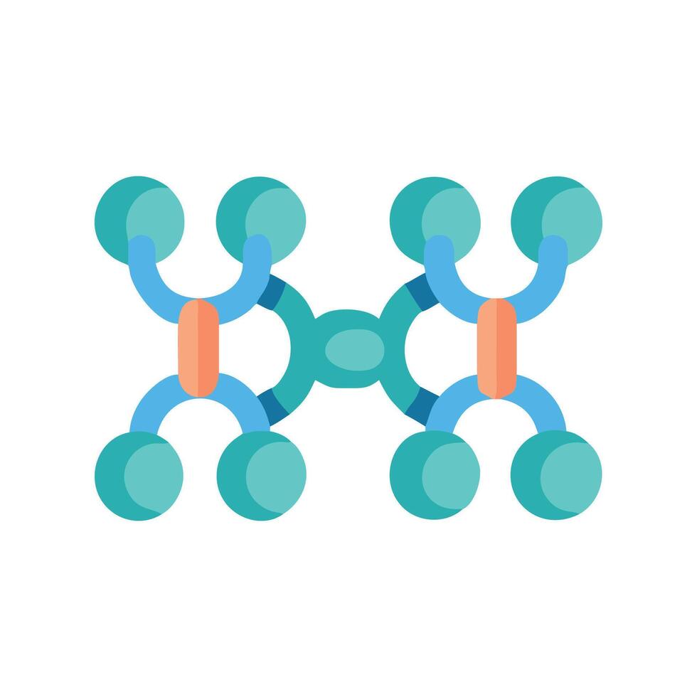 Abstract blue molecular structure on black background design vector