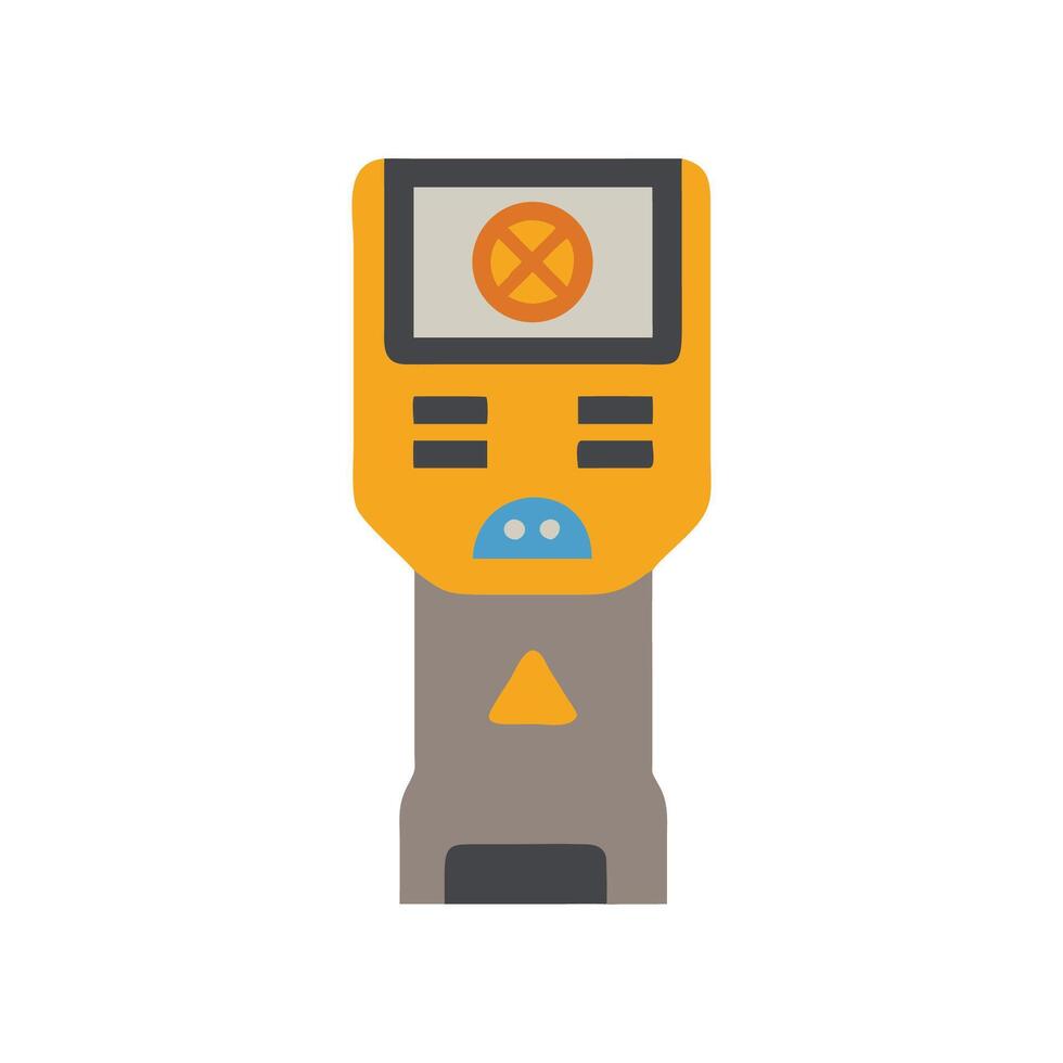 Symbolic Stud Finder Showing Obstacle Wall Scan Icon vector