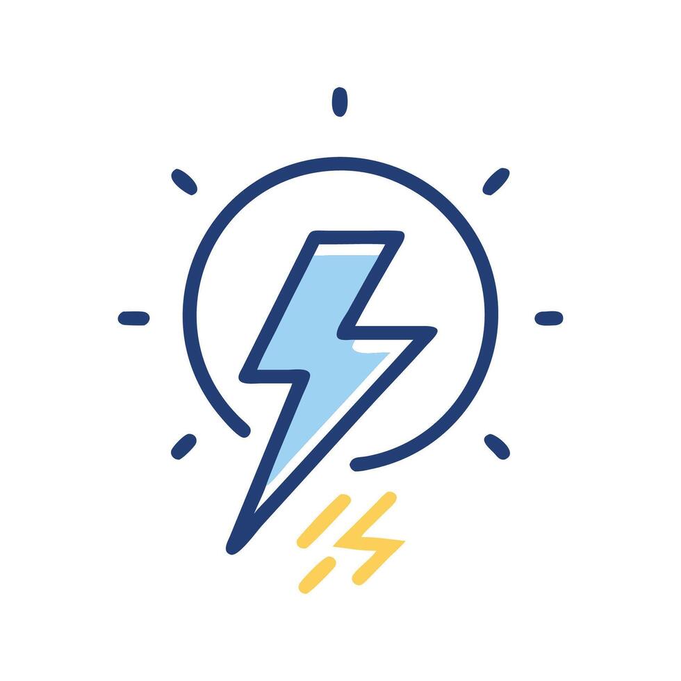 Energy Bolt Illustration, Electrical Energy, Power Solution Icon vector