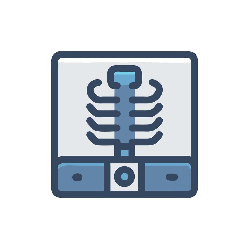 Simple XRay Icon Illustration for Medical Designs vector