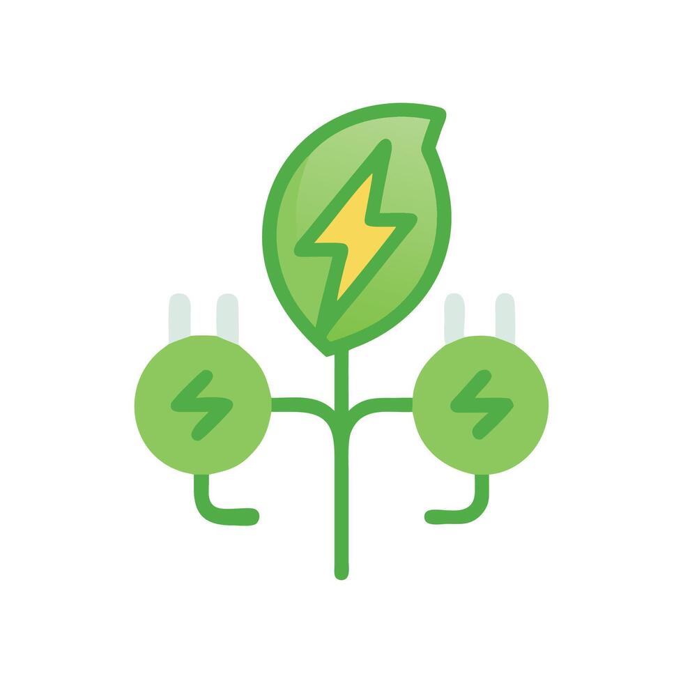 Green energy clean power source coming from nature vector
