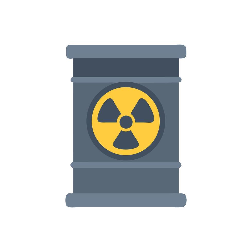 Radioactive Waste Container Icon Illustration on Black vector