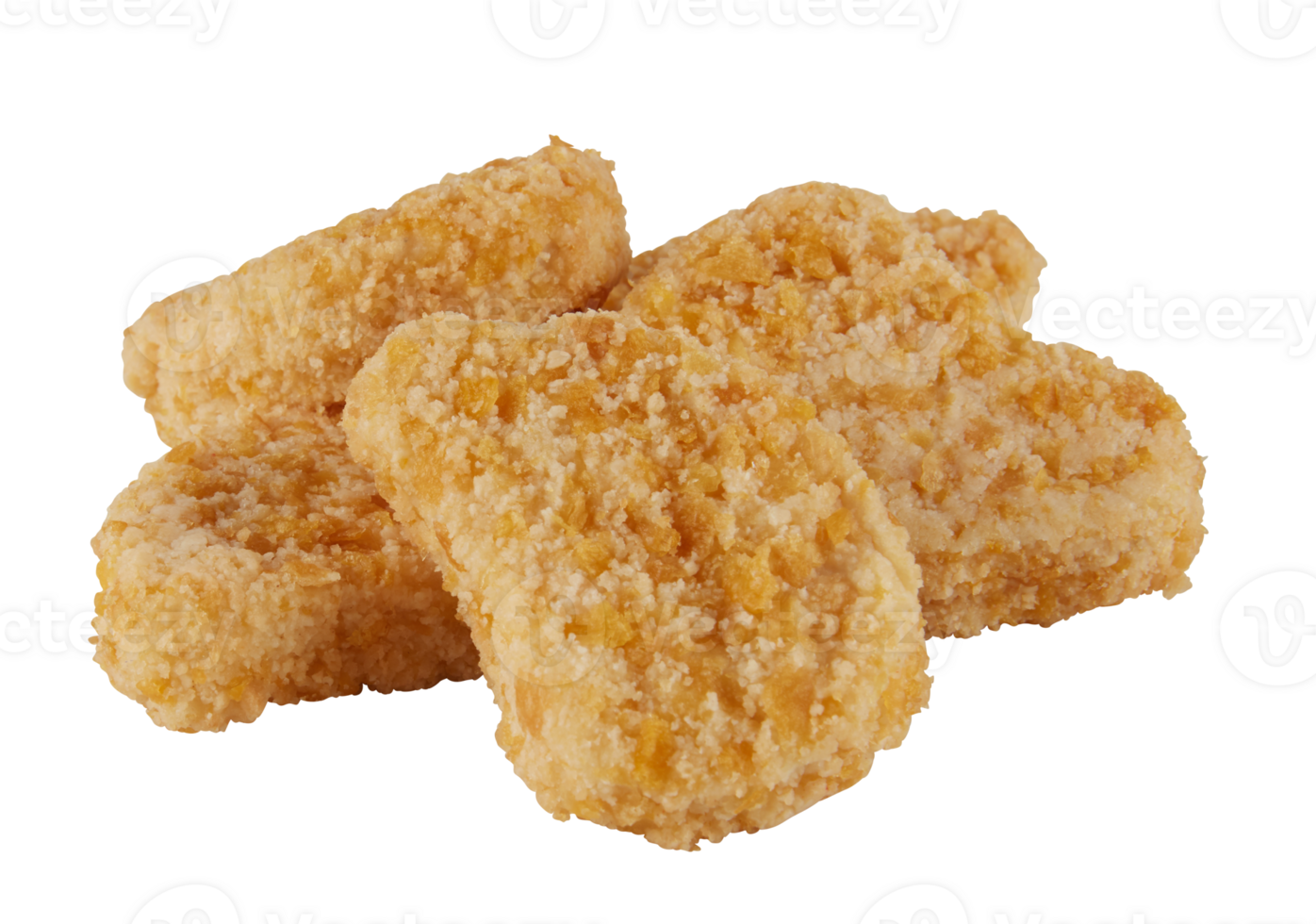 Crispy Chicken Nuggets cut out isolated transparent background png