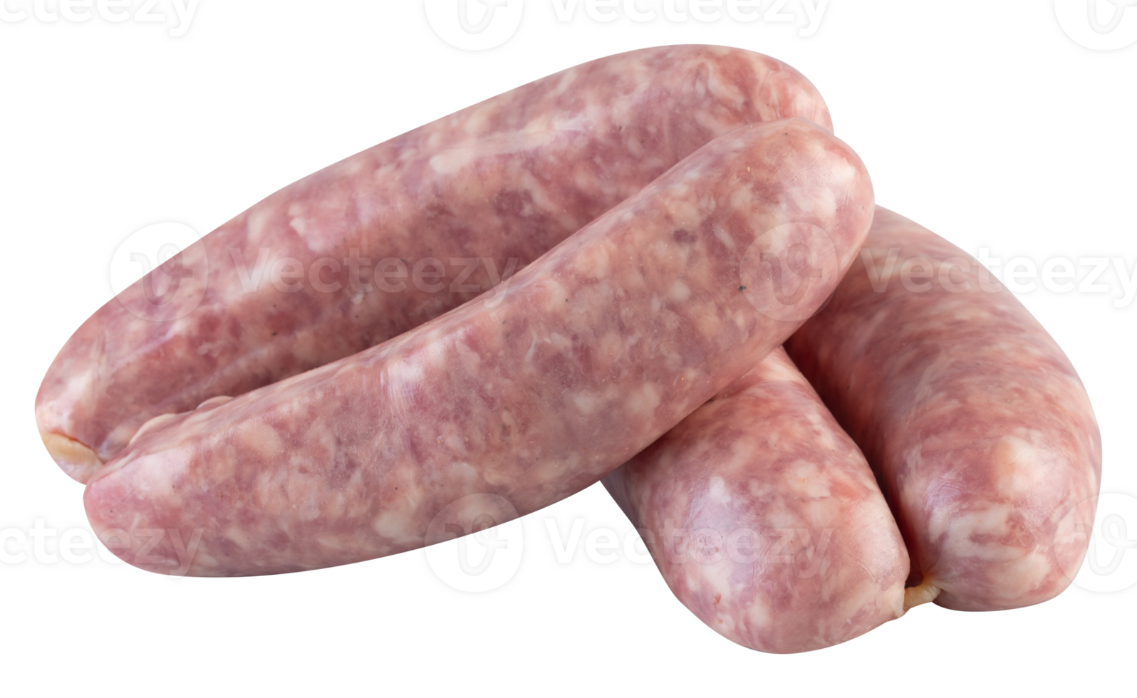 Fresh pork sausage cut out isolated transparent background png