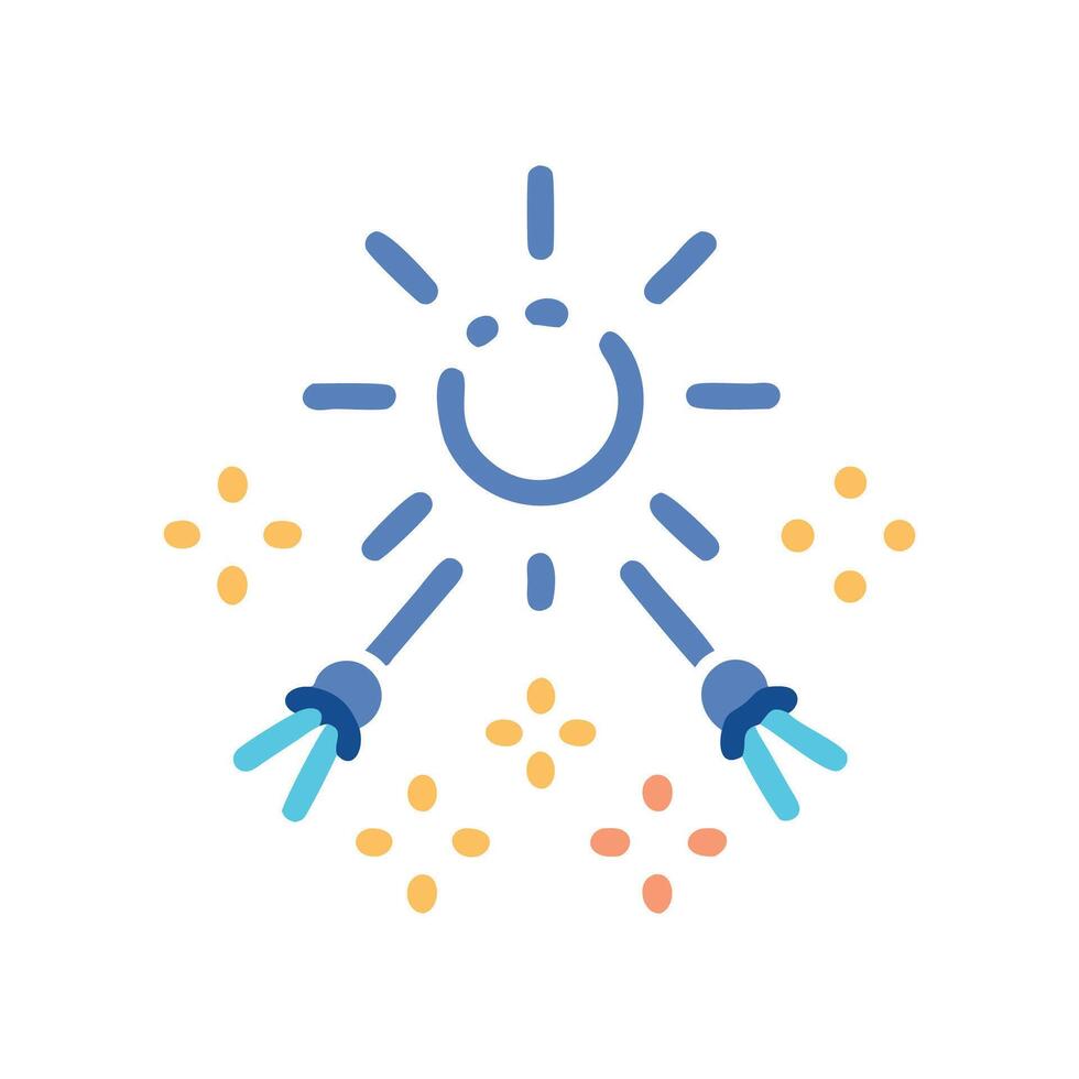 Stylized Celebration Fireworks and Sparkles for New Years Icon vector