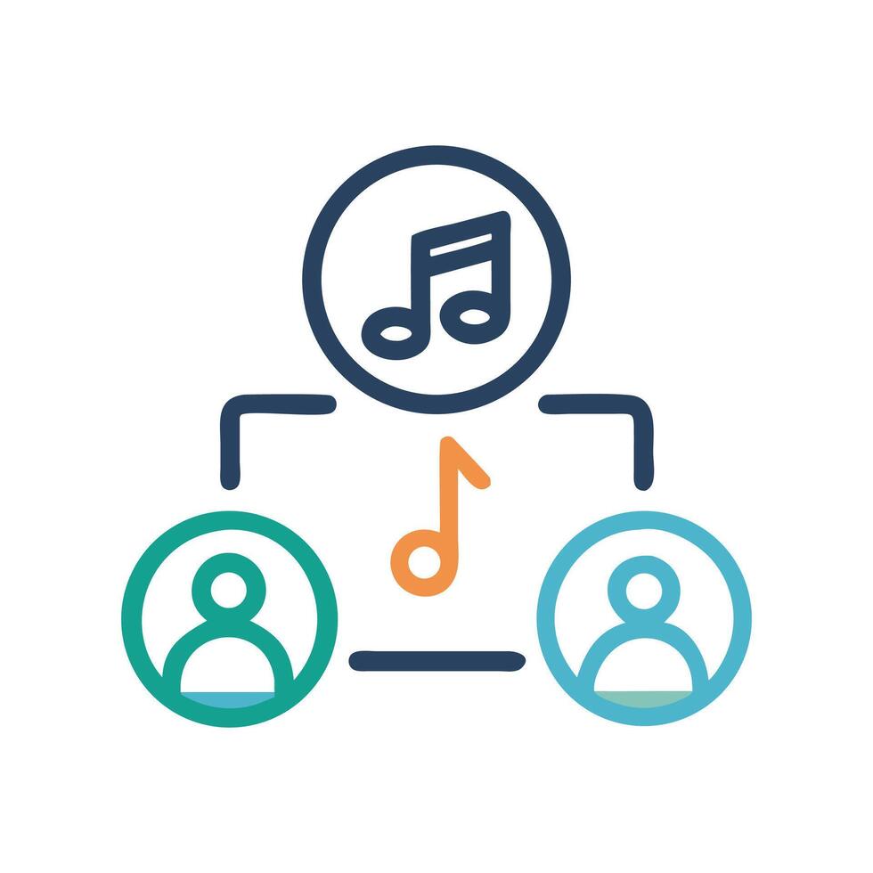 Collaborative Music Creation People, Networking, and Shared Sounds vector