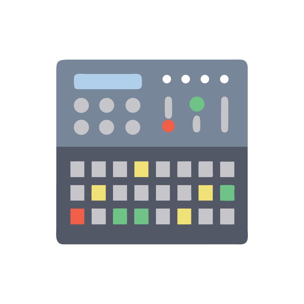 illustration of an isolated modern drum machine vector
