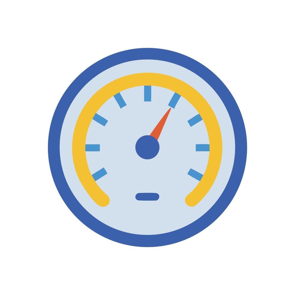 Gauge graphic. Speedometer, measuring instrument, velocity indicator icon vector
