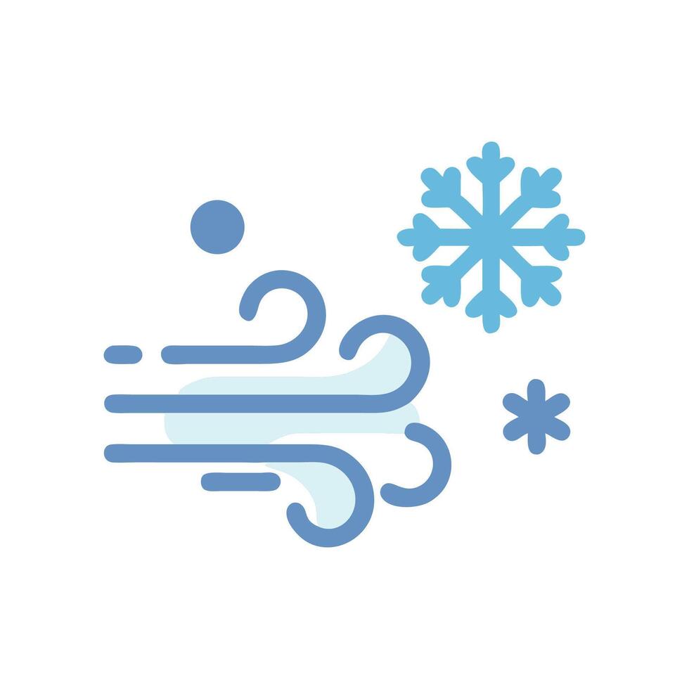 Icy Winter Storm Wind, Snowflake, and Cold Weather vector