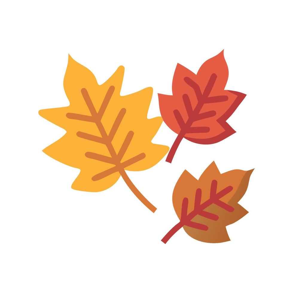 Colorful Fall Leaves on Black Background Stock Illustration vector