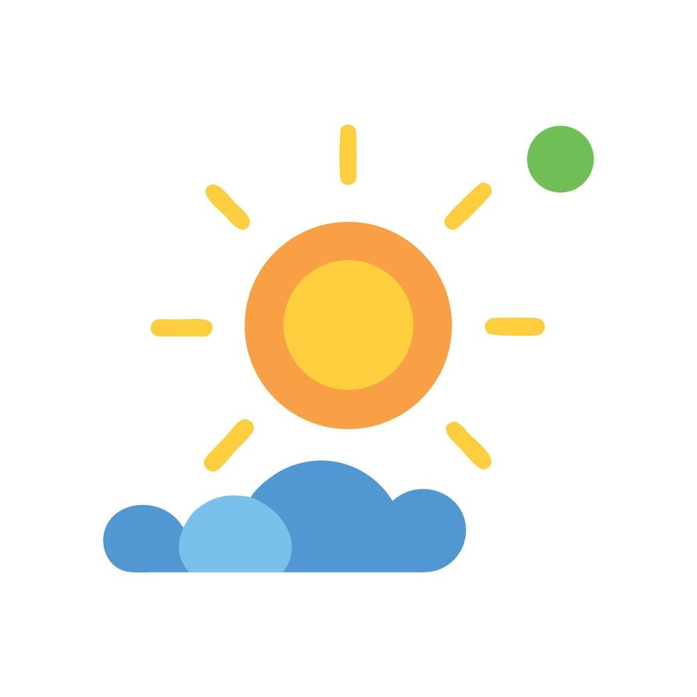 Sun with clouds and Moon icon illustration design vector