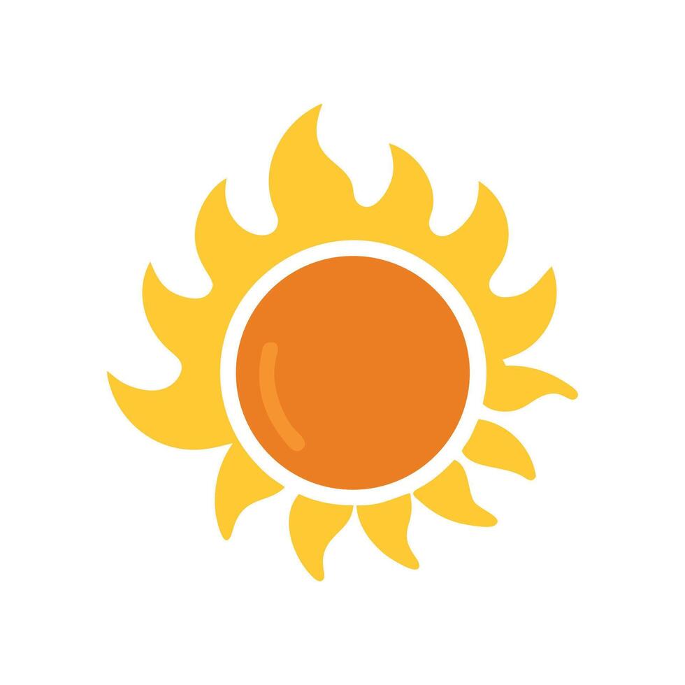 Cartoon Sun Graphic Design on Black Background Illustration vector