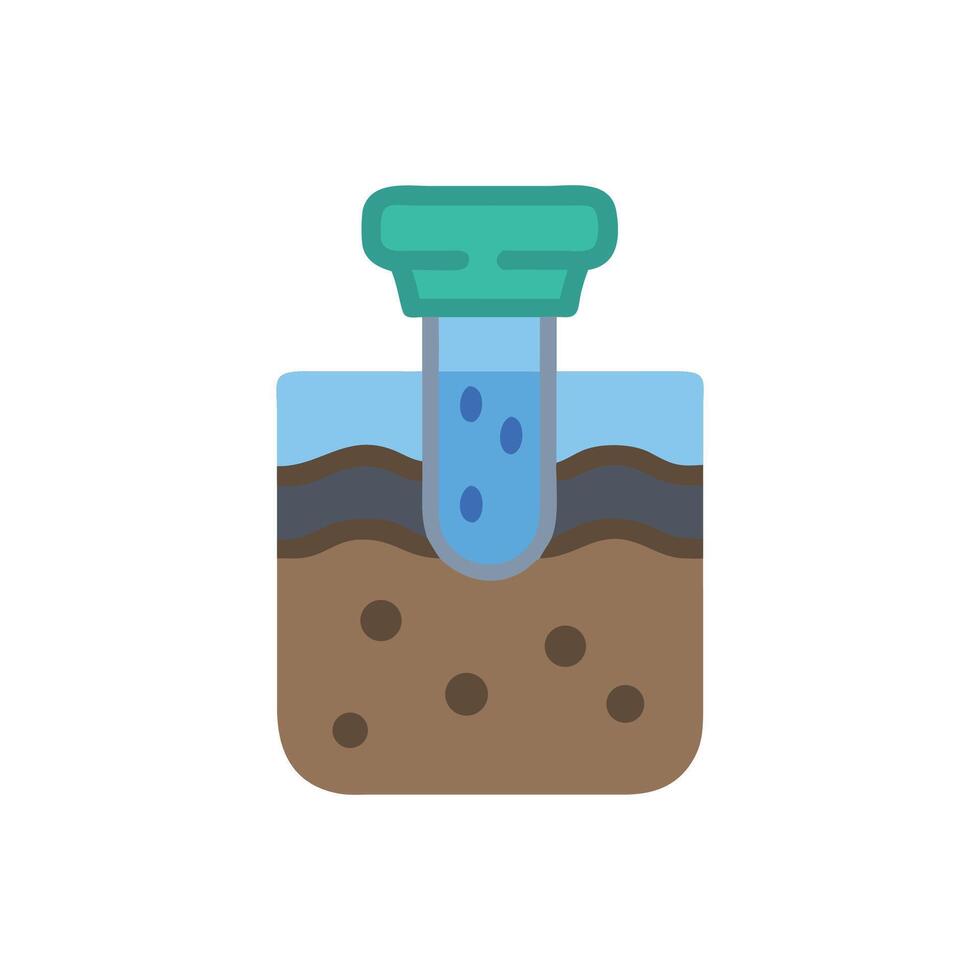 Soil Analysis with Test Tube Laboratory Research vector