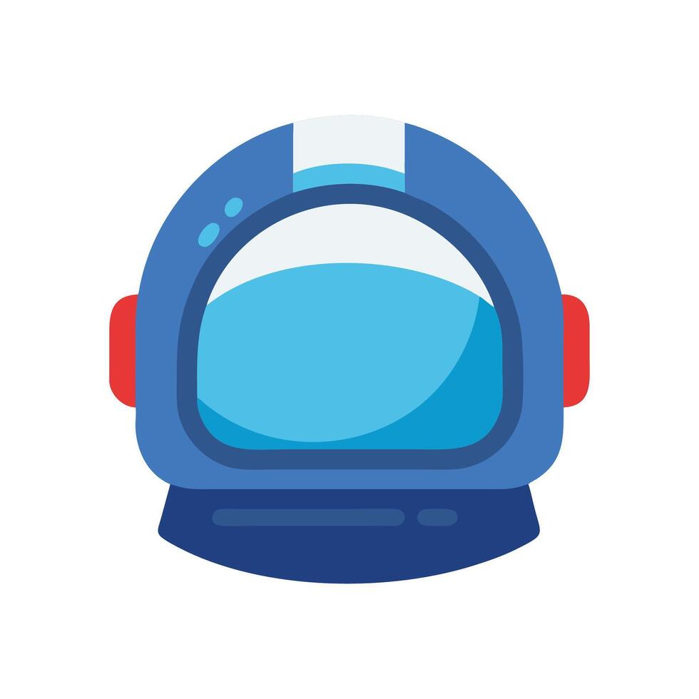 Astronaut Helmet Illustration Space Exploration Cartoon Style vector