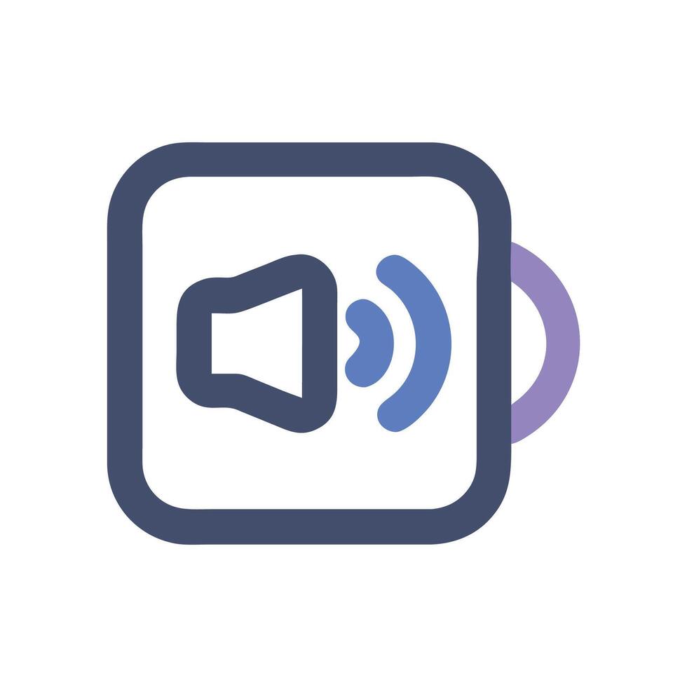 Stylish Volume Control Icon with Rounded Square Frame vector
