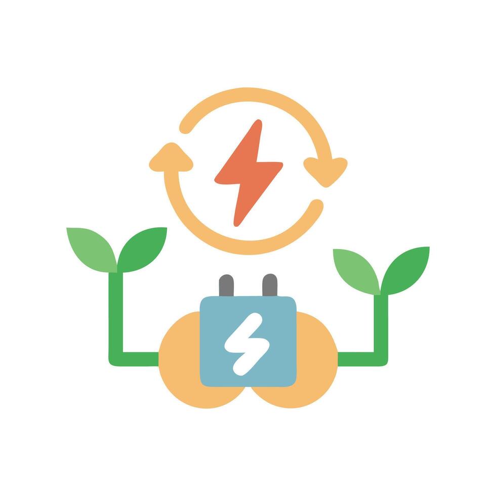 Renewable Energy Icon Sustainable Power and Green Growth vector