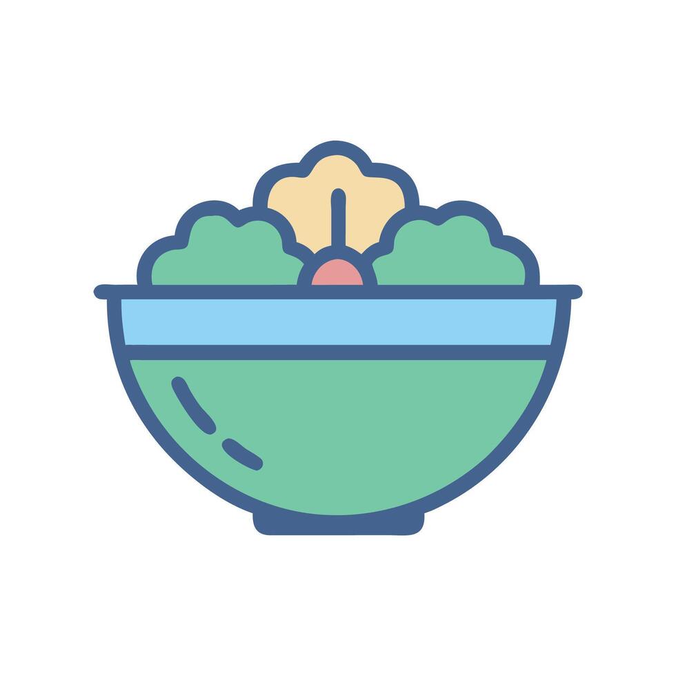 Fresh salad in a bowl for healthy eating vector
