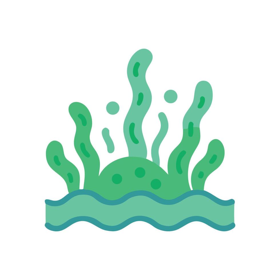 Seaweed Icon marine flora and fauna ocean algae vector