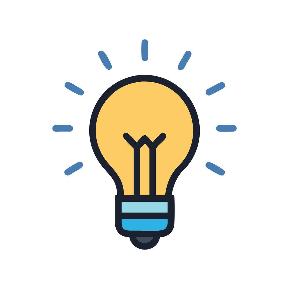 Lightbulb Icon Idea Innovation and Creative Thinking Symbol vector