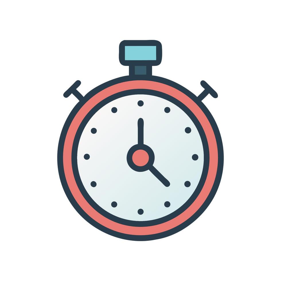 Stopwatch Illustration Time Deadline Urgency or Project Management vector