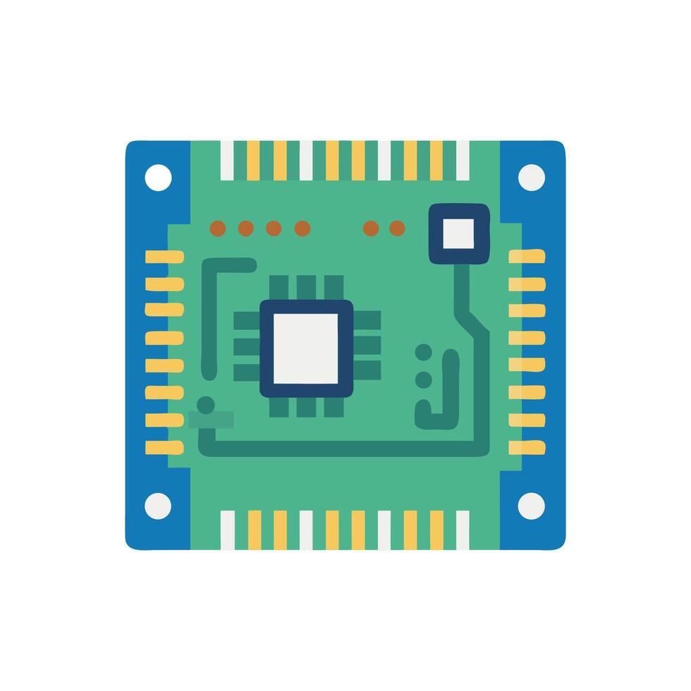 Microchip Illustration Electronic Component for Technology and Innovation vector