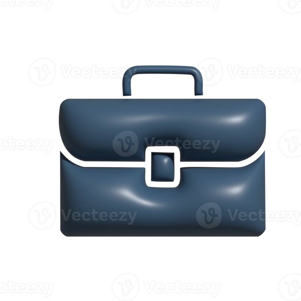 Modern 3D Briefcase Icon Corporate Gear and Career Design png