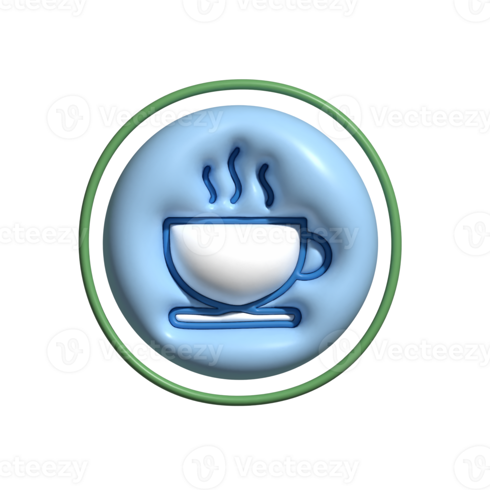 3D Coffee Cup Hot Drink and Cafe Lifestyle png
