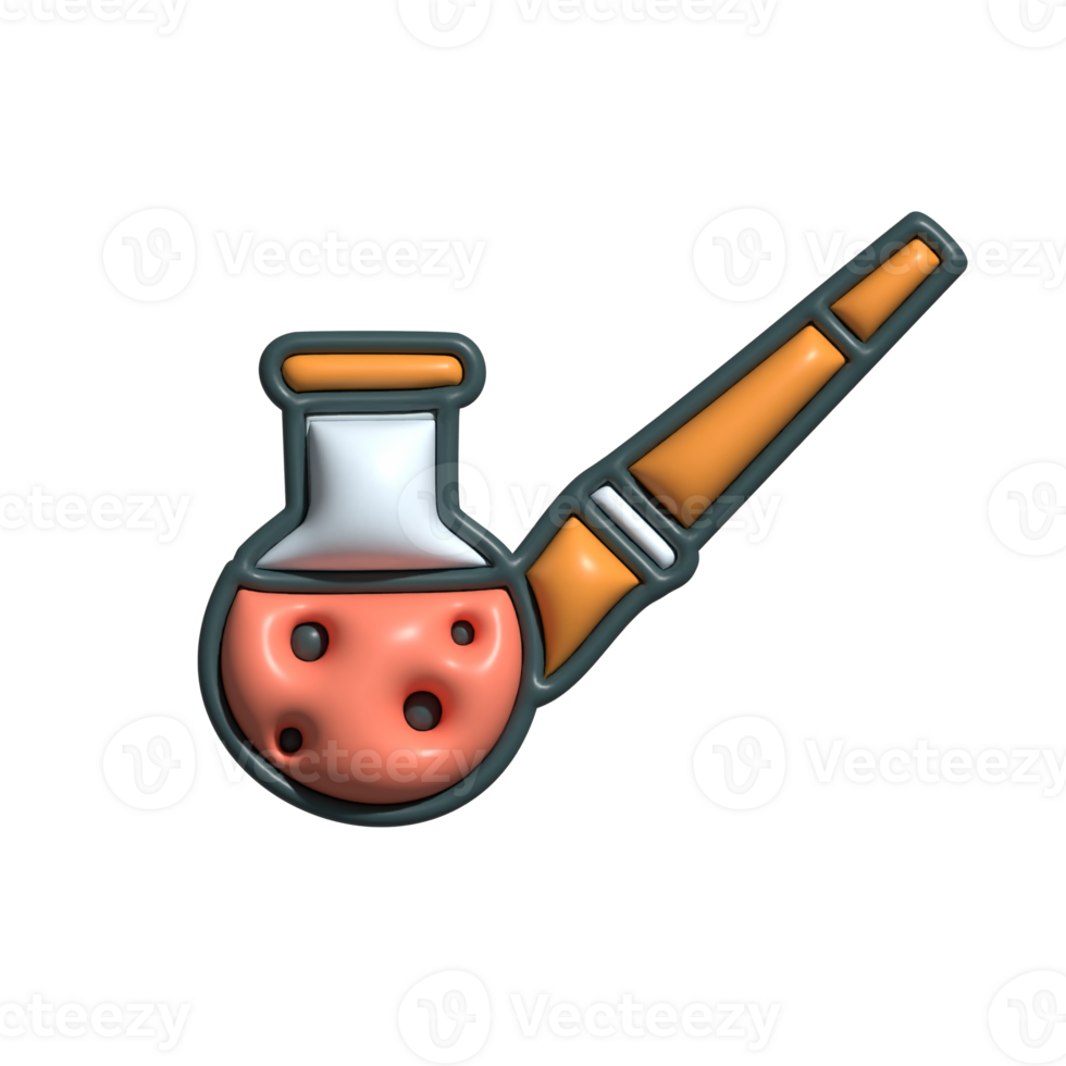 3D Pipe Smoky Aroma and Classic Smoking Concept png