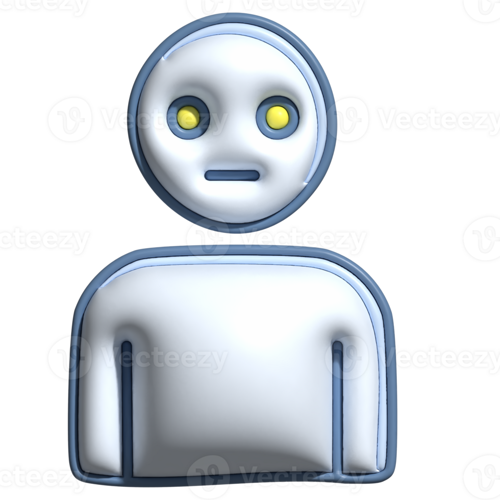 A white man with yellow eyes and a blue face png
