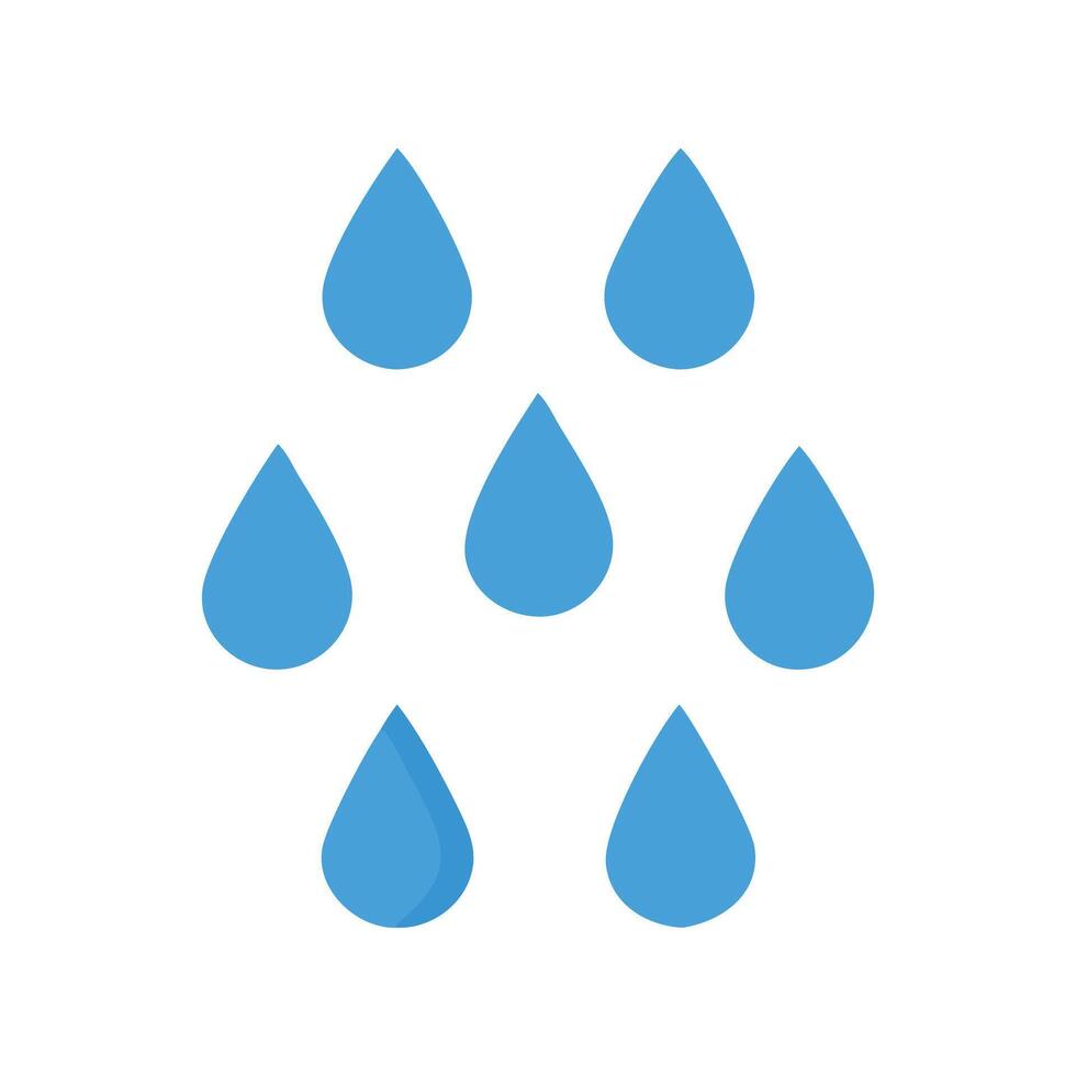 Blue water droplets on a black background illustration vector